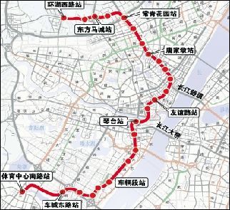 武汉地铁6号线走向公布 线路一期从沌口开往金