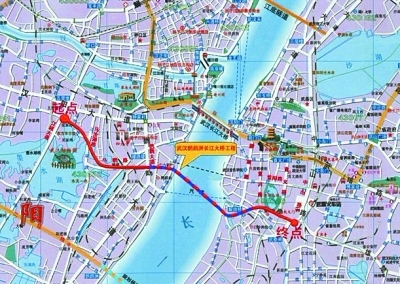 依据最新城市规划,鹦鹉洲长江大桥改为二环线