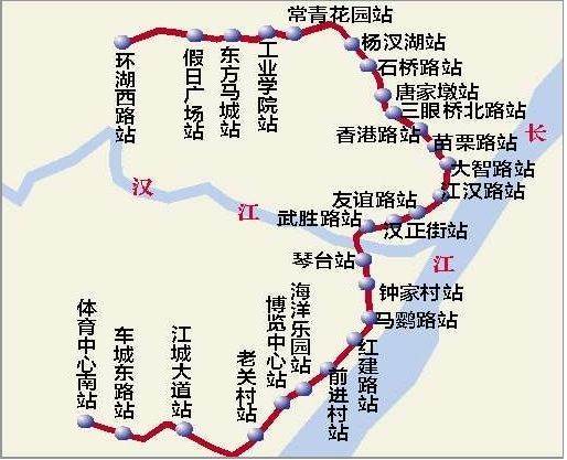 武汉最长地铁线路连接汉口汉阳 2017年9月通
